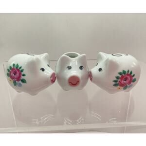 VTG Brinns of PA Salt and Pepper Shaker Set w Toothpick Holder